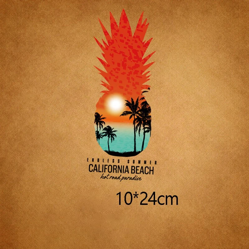 Милые летние пляжные нашивки с ананасами детские наклейки для девочек