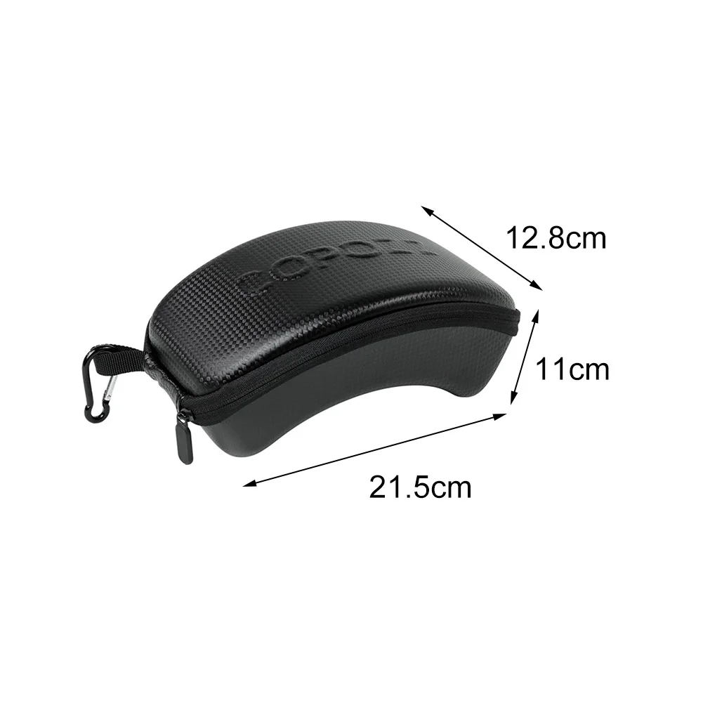 

Zipper Carrying Sports Hard Solid PU Leather Protection Ski Glasses Case Eyewear Shockproof With Hook Snowboard Winter Portable