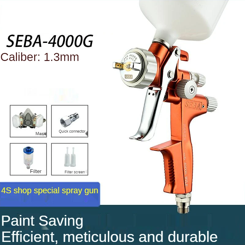 

Professional 4000B HVLP Water Spray Gun 1.3mm Nozzle Gravity Airbrush For Car Original Authentic SEBA High Pressure Cleaner Tool