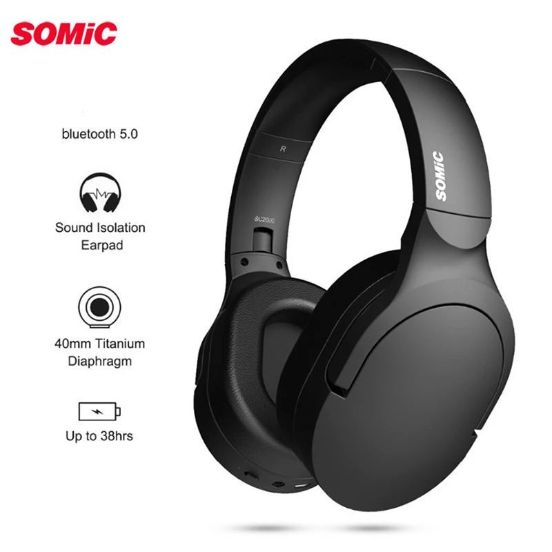 Somic SC2000BT гарнитура игровые наушники Высокое качество музыка стерео 5,0 bluetooth 3,5 мм/USB разъем Складная гарнитура для PS4 для xbox