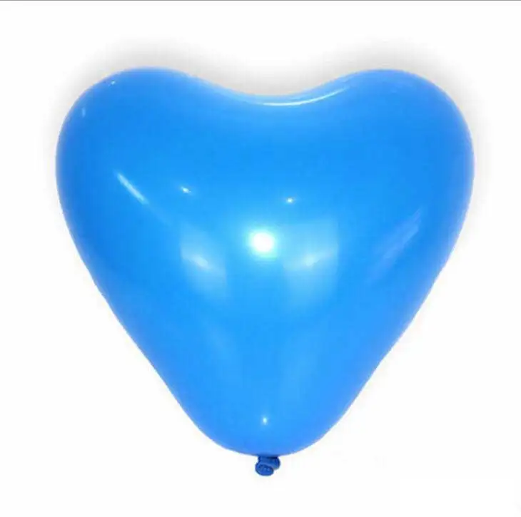 light blue 10 шт., 10 дюймов, 2,2 г, воздушные шары в форме сердца для дня рождения, свадьбы, вечеринки, дня рождения, уплотненные латексные шары в форме сердца - Цвет: light blue