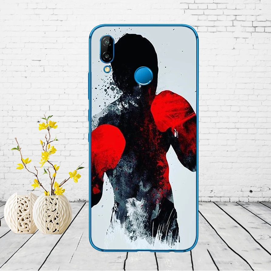 50DD Муай тайская борьба бокс Мягкий силиконовый чехол для Huawei P9 P10 P20 P30 Lite mate 10 20 PRO lite p smart чехол