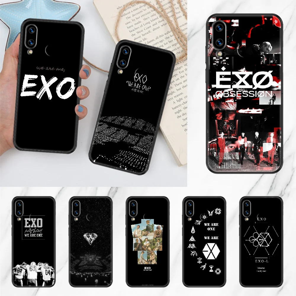 Чехол для телефона Kpop EXO Lucky One Huawei Honor 6 7 8 9 10 10i 20 A C X Lite Pro Play черный силиконовый prime