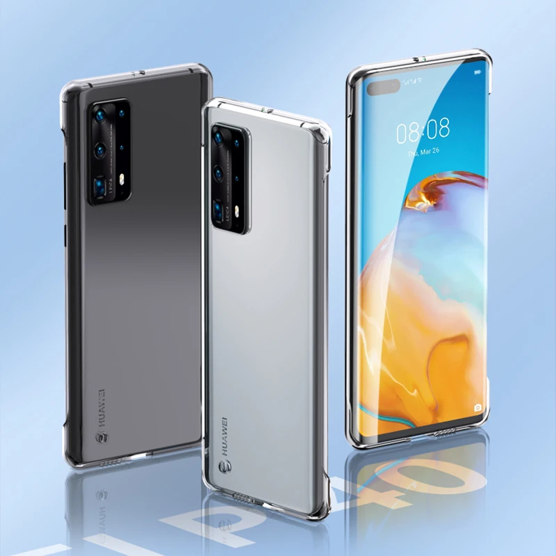 frameless transparent case for huawei p smart z y9s y9 prime 2019 p20 p30 lite p40 pro plus mate 20x cover hard pc phone case free global shipping