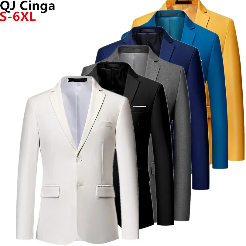 

Royal blue Men Formal Slim Fit Formal Two Button Suit Long Sleeve Notched Blazer Cotton Blend Coat Jacket Top White Blue Black
