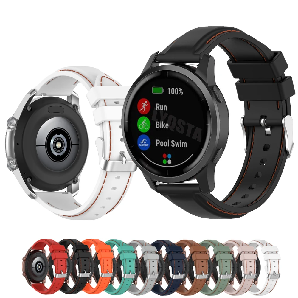 

22mm WatchStrap For Garmin Active/Vivoactive 4/Vivomove HR Premium/Forerunner745 Sport Silicon Smart Wristband for Fenix Chronos