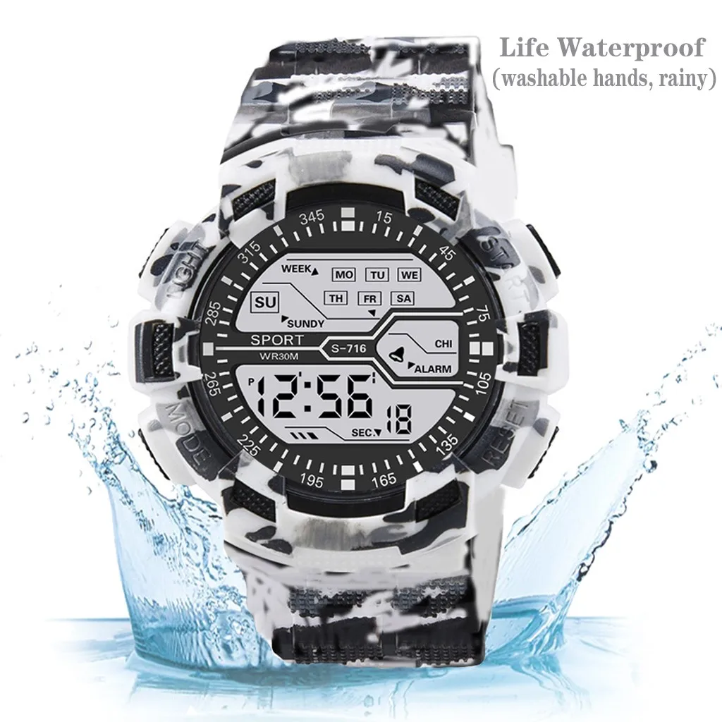 

Relogio 2022 Роскошные Брендовые мужские спортивные часы для дайвинга 50m цифровые светодиодные армейские часы мужские повседневные электронные наручные часы горячие часы