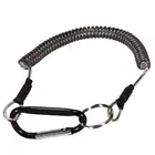 5 шт. Портативный выдвижной 1,5 м Стальная проволока Рыбалка шнурки гребная веревки спиральный Удочка линии связи зажимные приспособления