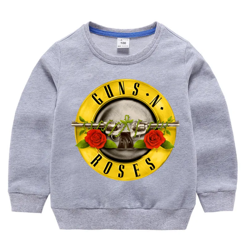 Детская хлопковая толстовка с принтом пистолет и розы свитшоты детский