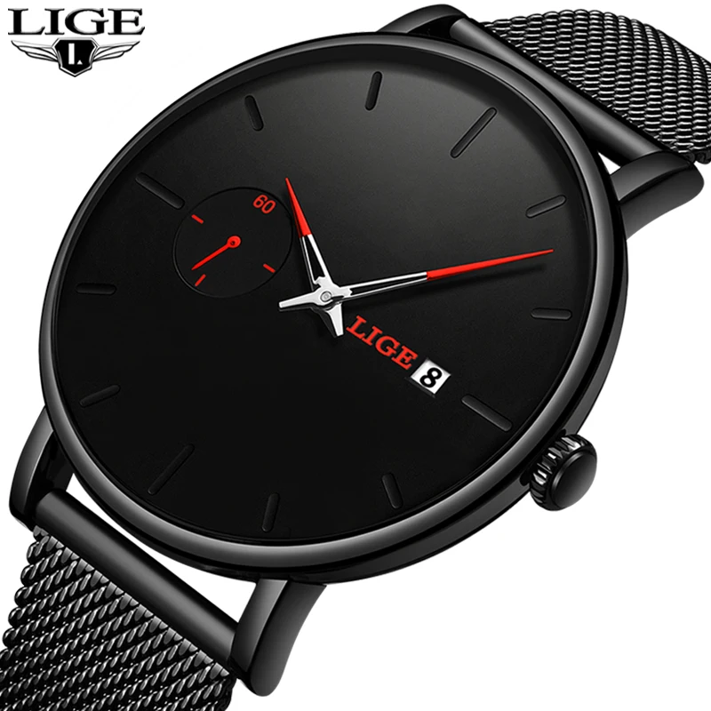 Новинка 2020 Reloj Hombre LIGE простые мужские часы Топ бренд класса люкс повседневные