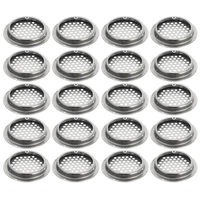 20pcs air vent grille cupboard exhaust ventilation grille set stainless steel slotted grille for wardrobe air circulation parts