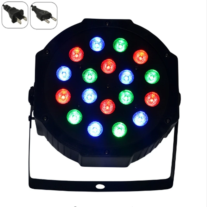 

AC85-245V 18 LED Flat Par RGBW Color Mixing DJ Wash Stage Uplighting KTV Disco DMX512 Decorative Lamp RGB Light