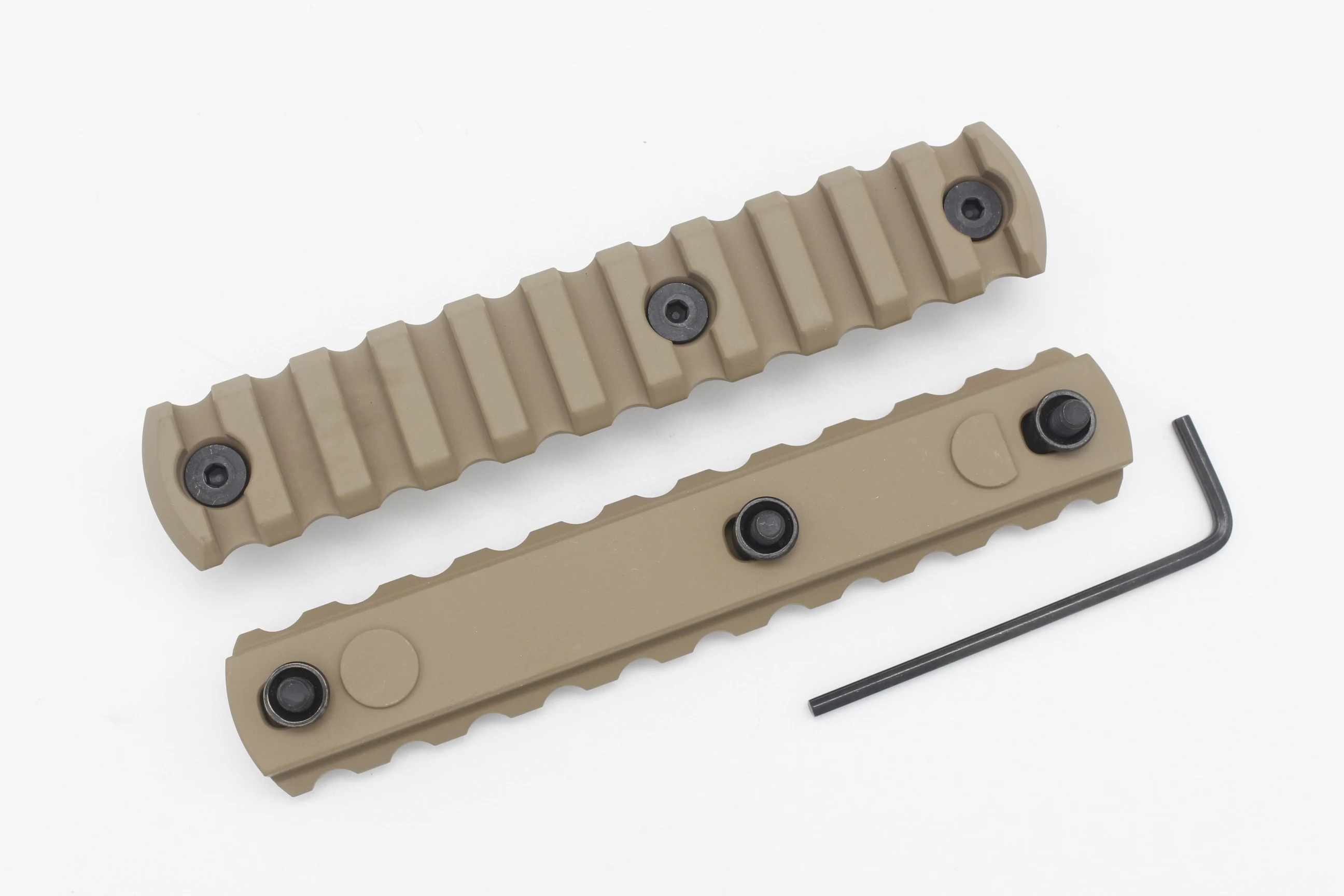 Черный/Загар/красный 11 слотов Алюминиевый Keymod / M-lok железнодорожная секция