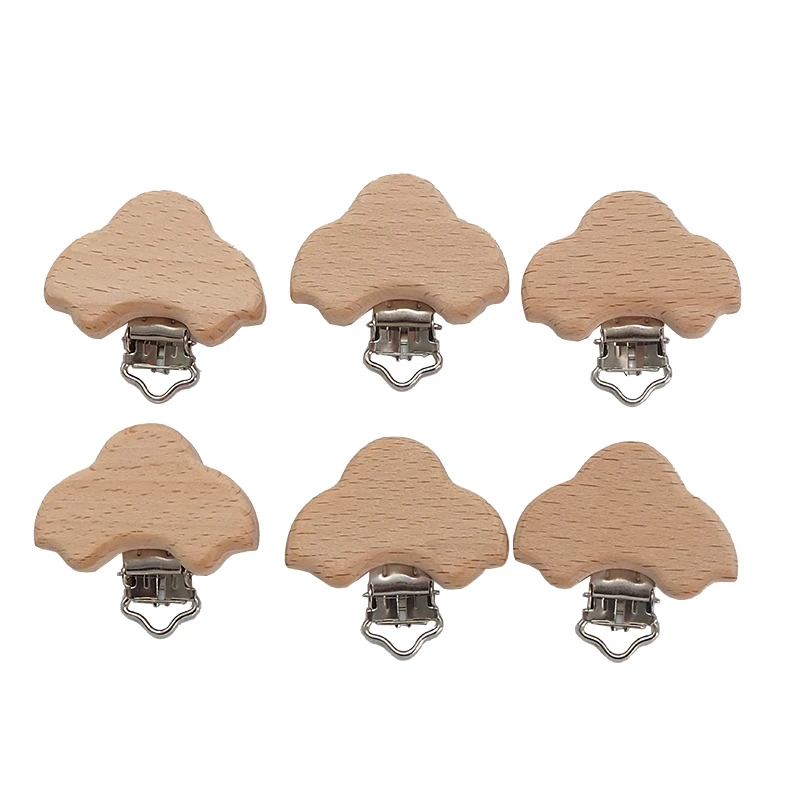 

Chenkai 5PCS Wooden Car Teether Pacifier Clips DIY Organic Eco-friendly Nature Baby Rattle Teething Grasping Wooden Toy Gift