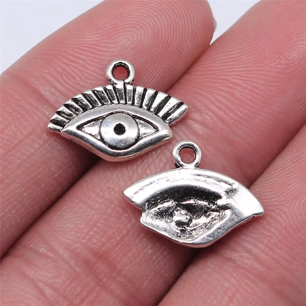 

200pcs 17x13mm Eye Pendant Charm For Jewelry Making Antique Silver Color Antique Bronze Color Jewelry Findings