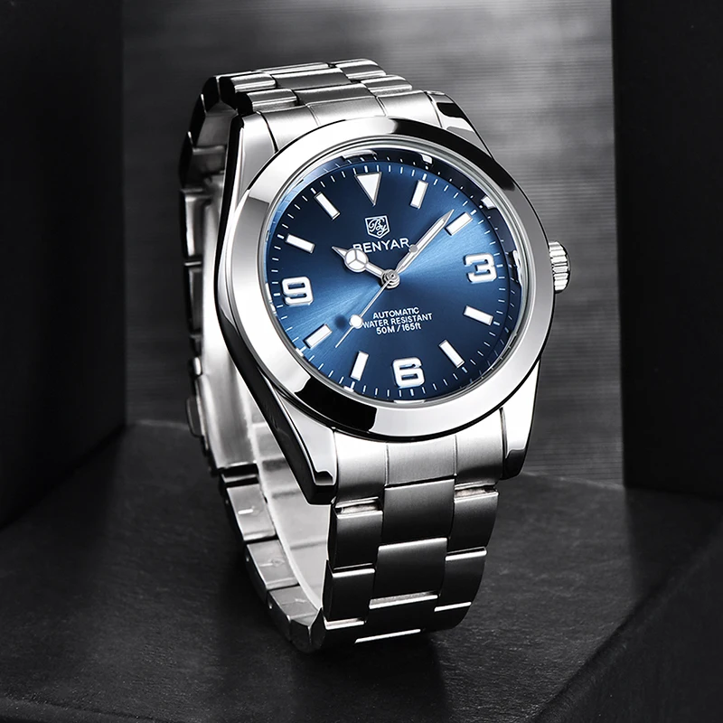 BENYAR 2022 New Stainless Steel Automatic Men Watches Top Brand Waterproof Luxury Men Mechanical Wristwatch Relogio Masculino