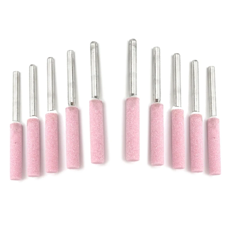 

10pcs Chainsaw Sharpener Grinding Stones 4.8mm 3/16 Sharpening Tool Stones burr chain saw grindstone file Replacement Tools
