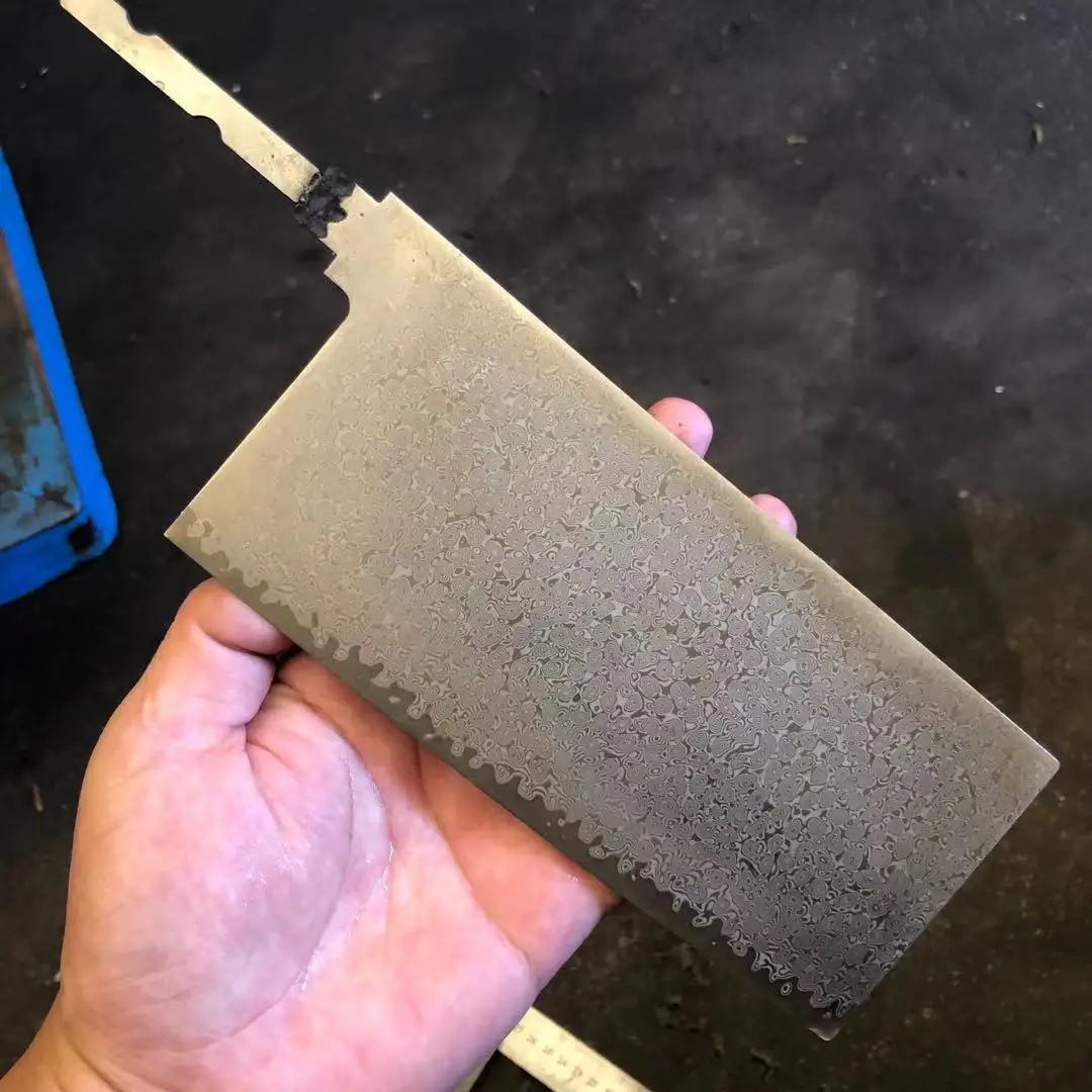 Дамасская сталь китайский Кливер сделай сам чистые лезвия для изготовления