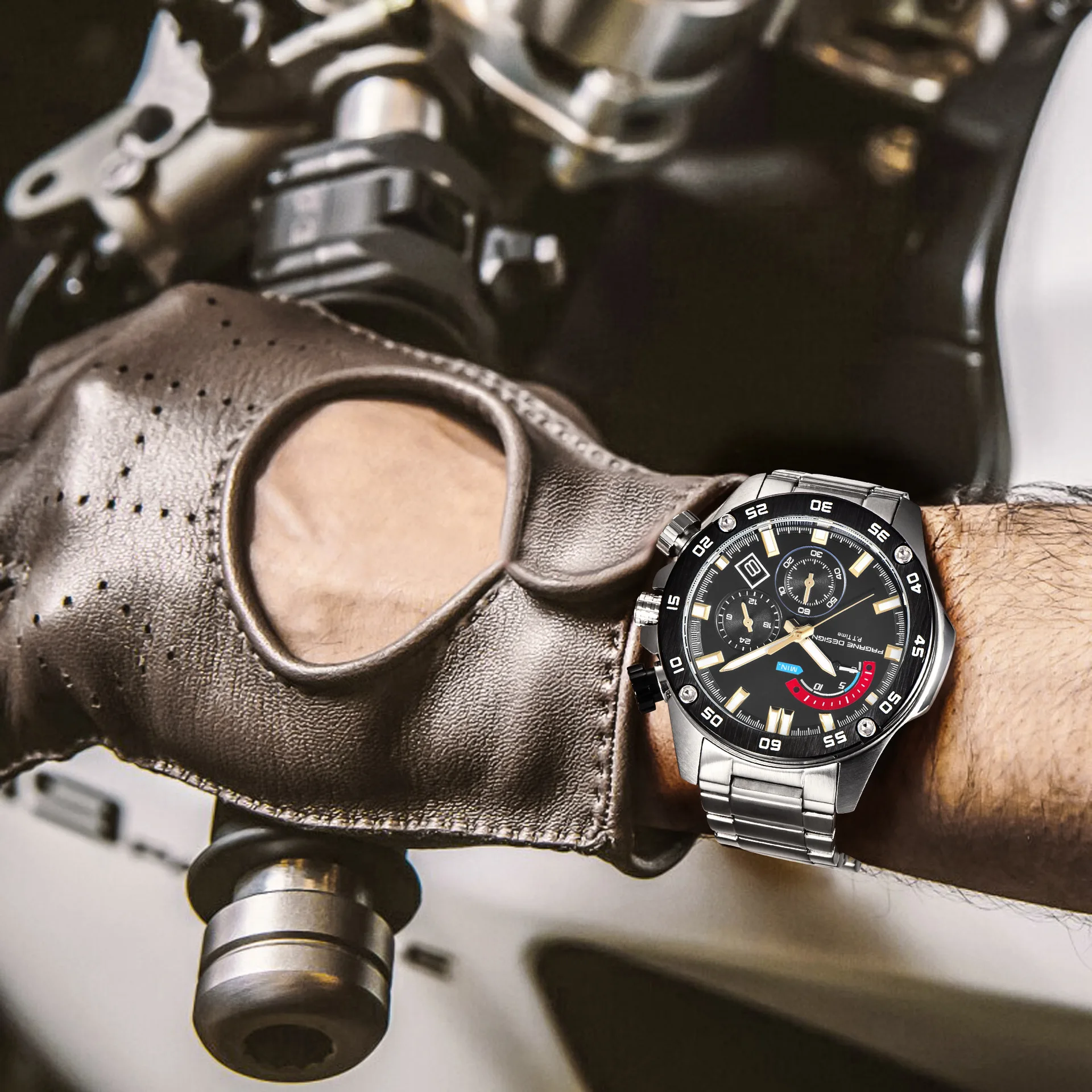 

PAGANI DESIGN PD 3310 Luxury Brand Chronograph Quartz Watch Business Stainless Steel Waterproof Sports Men's Watches