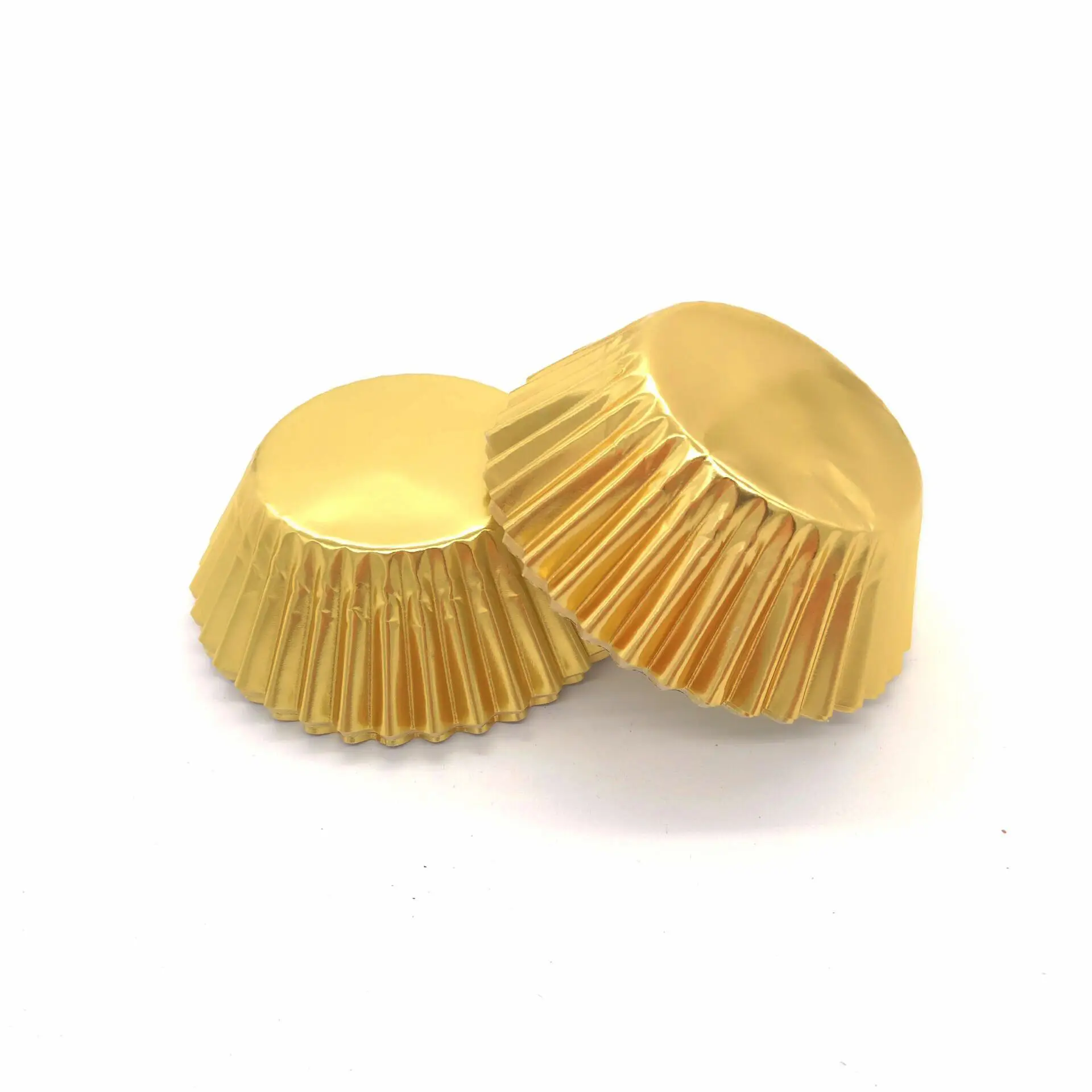 

100Pcs Gold Foil Paper Cupcake Cup Liners Muffin Baking Cups Tray Cake Wrappers Case Holder Birthday Wedding Kitchen Pastry Tool