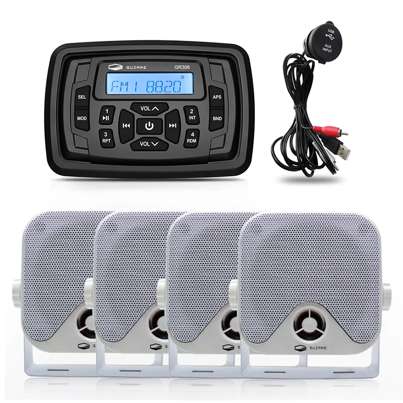 Морской Стерео радиоприемник для лодки аудио Bluetooth FM приемник Автомобильный MP3