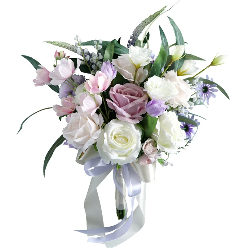 

Букет для свадебной церемонии, букет из искусственных цветов для невесты, подружки невесты, букет для девочек