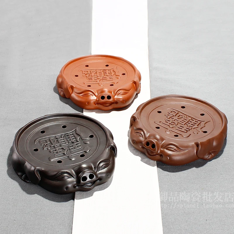 Новый год 1 шт. фиолетовые глиняные чайные лотки для домашних животных талисман