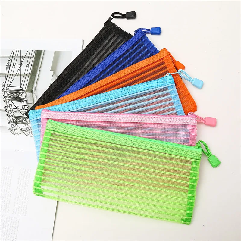 Женская дорожная косметичка на молнии повседневный прозрачный сетчатый