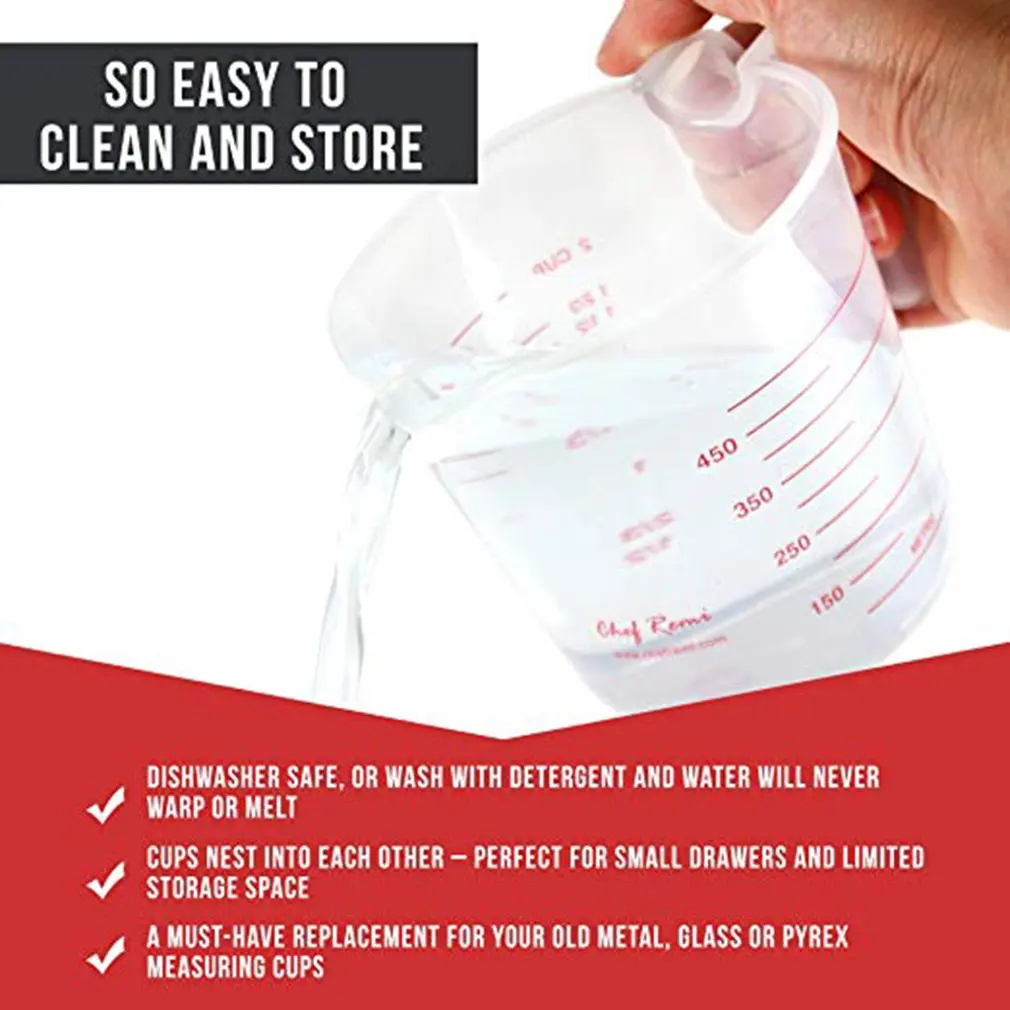 Прозрачный инструмент для выпечки 1 шт. кухонные инструменты 250/500/1000 мл