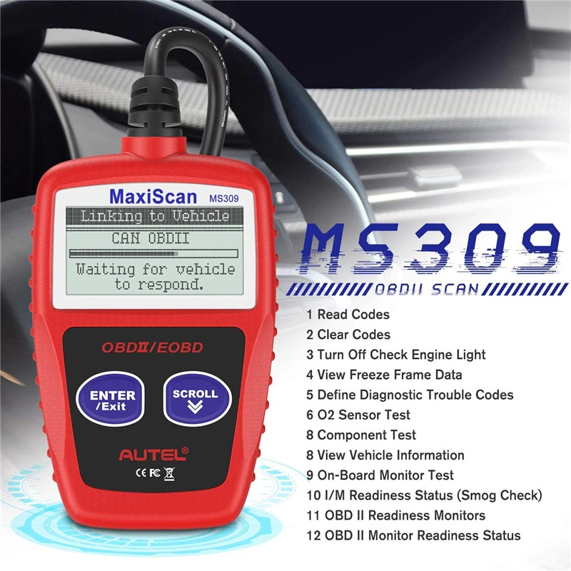 Считыватель кодов MS309 CAN BUS OBD2 диагностический инструмент с поддержкой нескольких