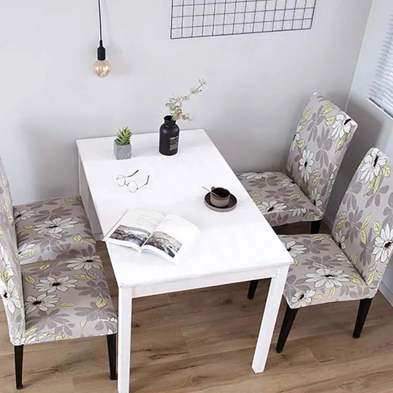 

Modern Geometric Stretch Dining Room Banquet Chair Cover Spandex Removable Washable Stretch Universal Size Chair Case Slipcover