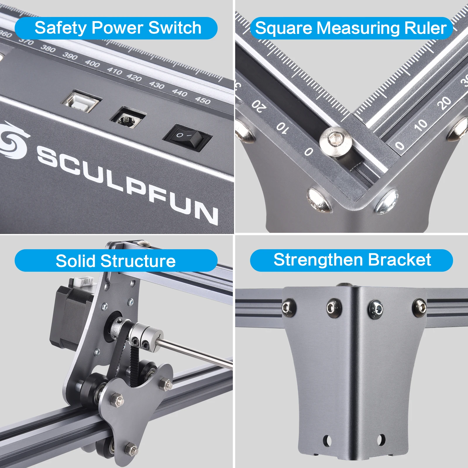 Лазерный гравировальный станок SCULPFUN S6 Pro 60 Вт высокоточный лазерный гравер по