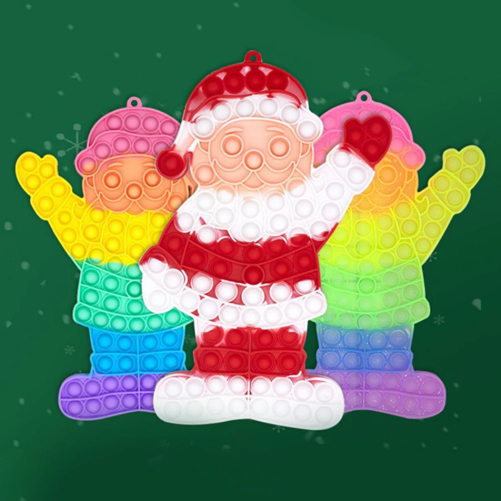 

Large Size Fidget Toys Sports Toys Santa Claus Push Bubble Autism Antistress Puzzle Reliver Adult Children Sensory Squeezing Toy
