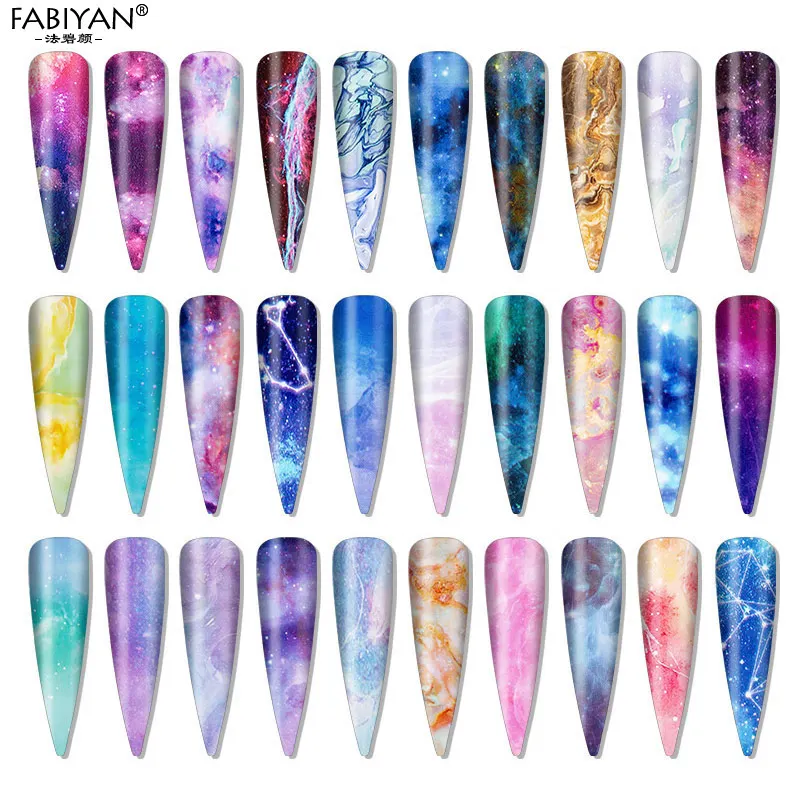 Смешанные голографические обертывания звездного неба клей 30 шт. Фольга для