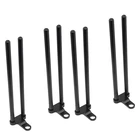 Hirisi 4 шт. карп рыболовные принадлежности Алюминий сплавные крюки стержня уха черного цвета для открытых водоемах, которое предупреждает о месте клева ветрозащитный крюк стержень Карп рыболовные снасти