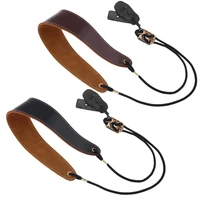 saxophone clarinet neck strap adjustable genuine leather sax single shoulder strap with metal buckle for saxophone clarinet