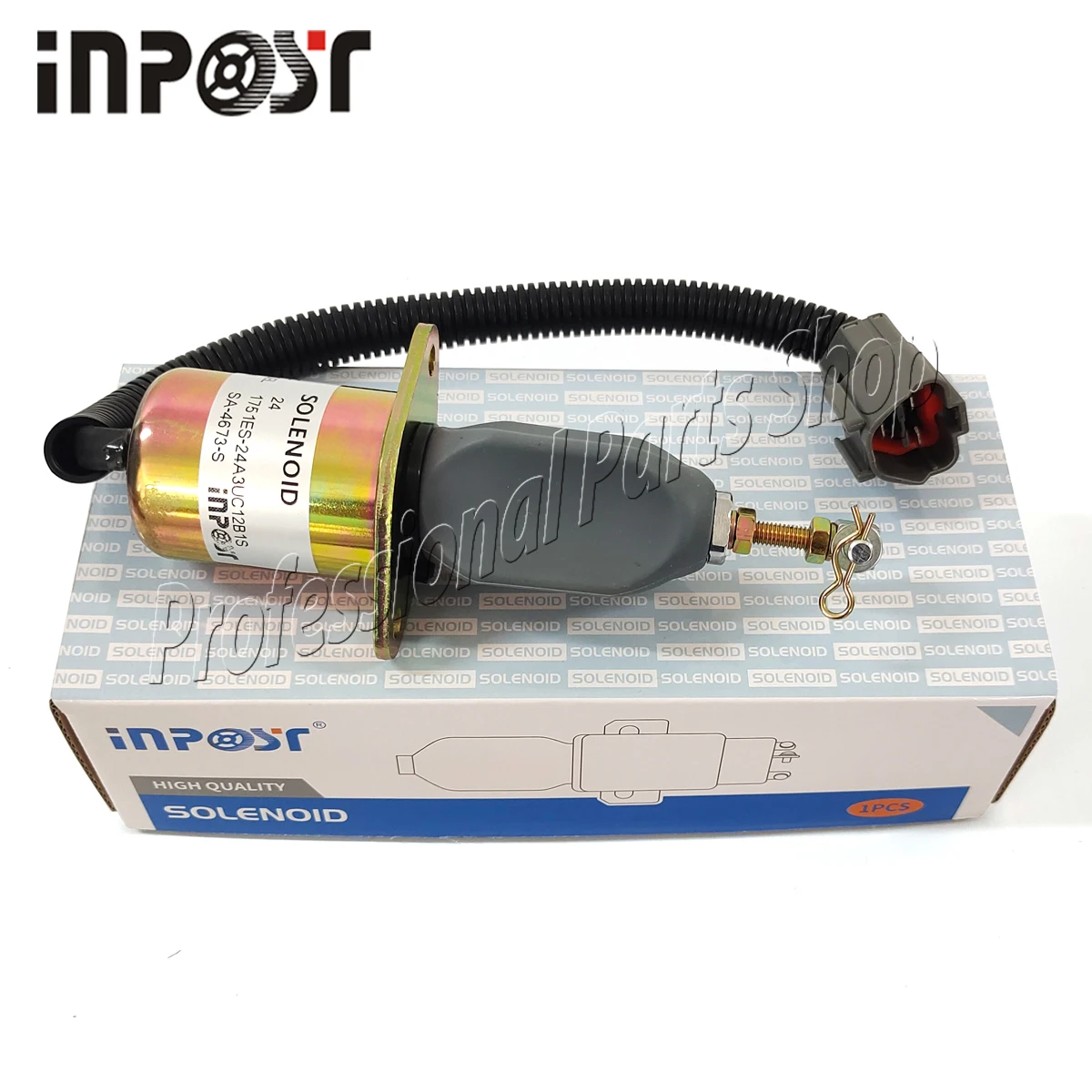 24V 1751ES-24A3UC12B1S SA-4673-S соленоид выключения топлива для экскаватора Hyundai |