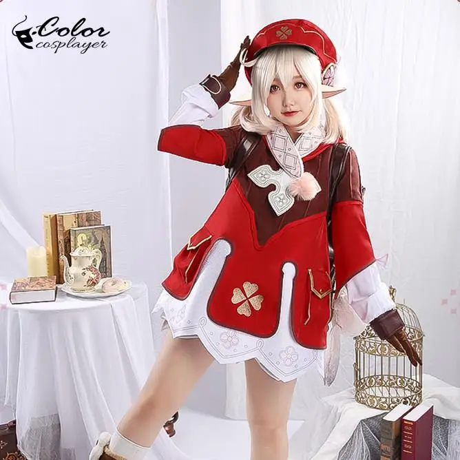 

Pre-Sale Color Cosplayer Game Genshin Impact Klee Women Clothing Cosplay Costume Suit Cute Sexy Loli Costumes Bodysuit