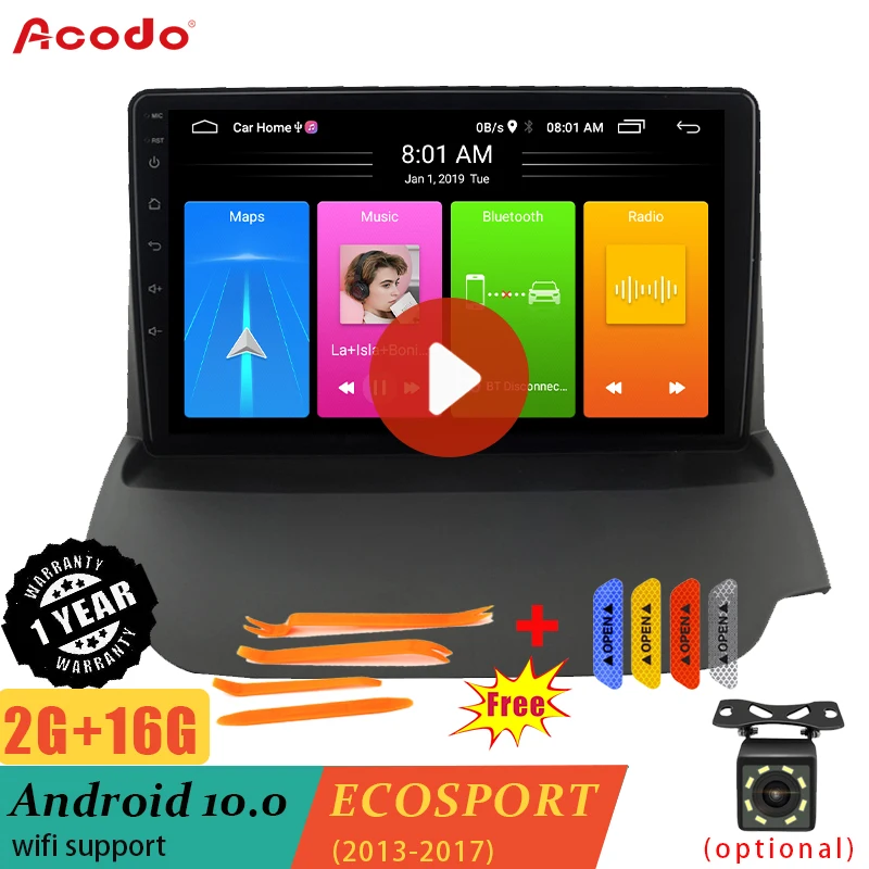 

Автомобильная Мультимедийная система ACODO, 2 Гб ОЗУ + 16 Гб ПЗУ, для Ford Yibo 2013-2017, Android 10,0, мультимедийный стерео-навигатор с GPS