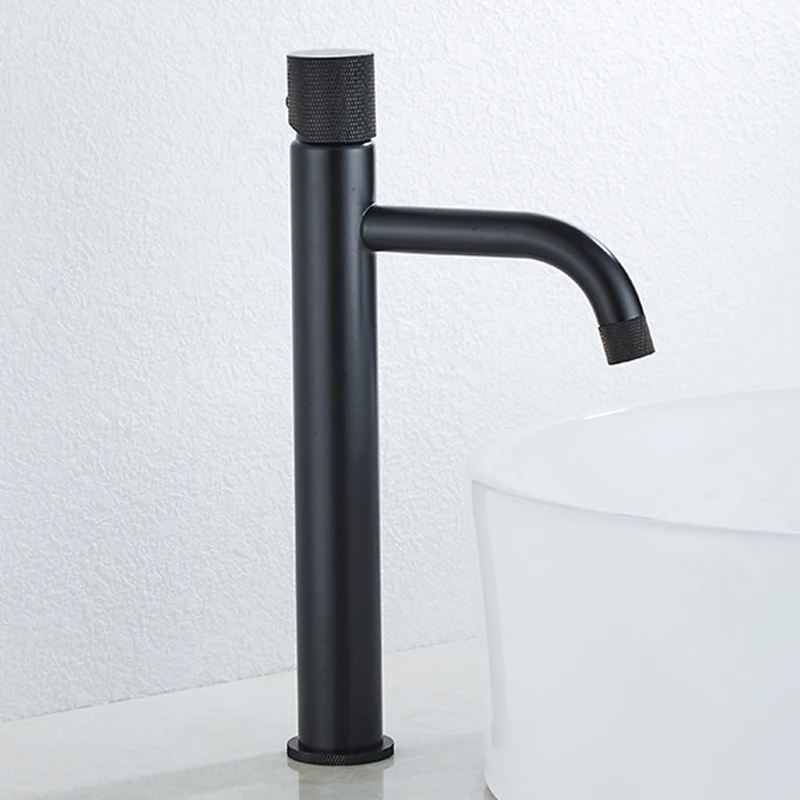 Матовый черный и золотой круглый сетчатый кран для раковины латунный ванной