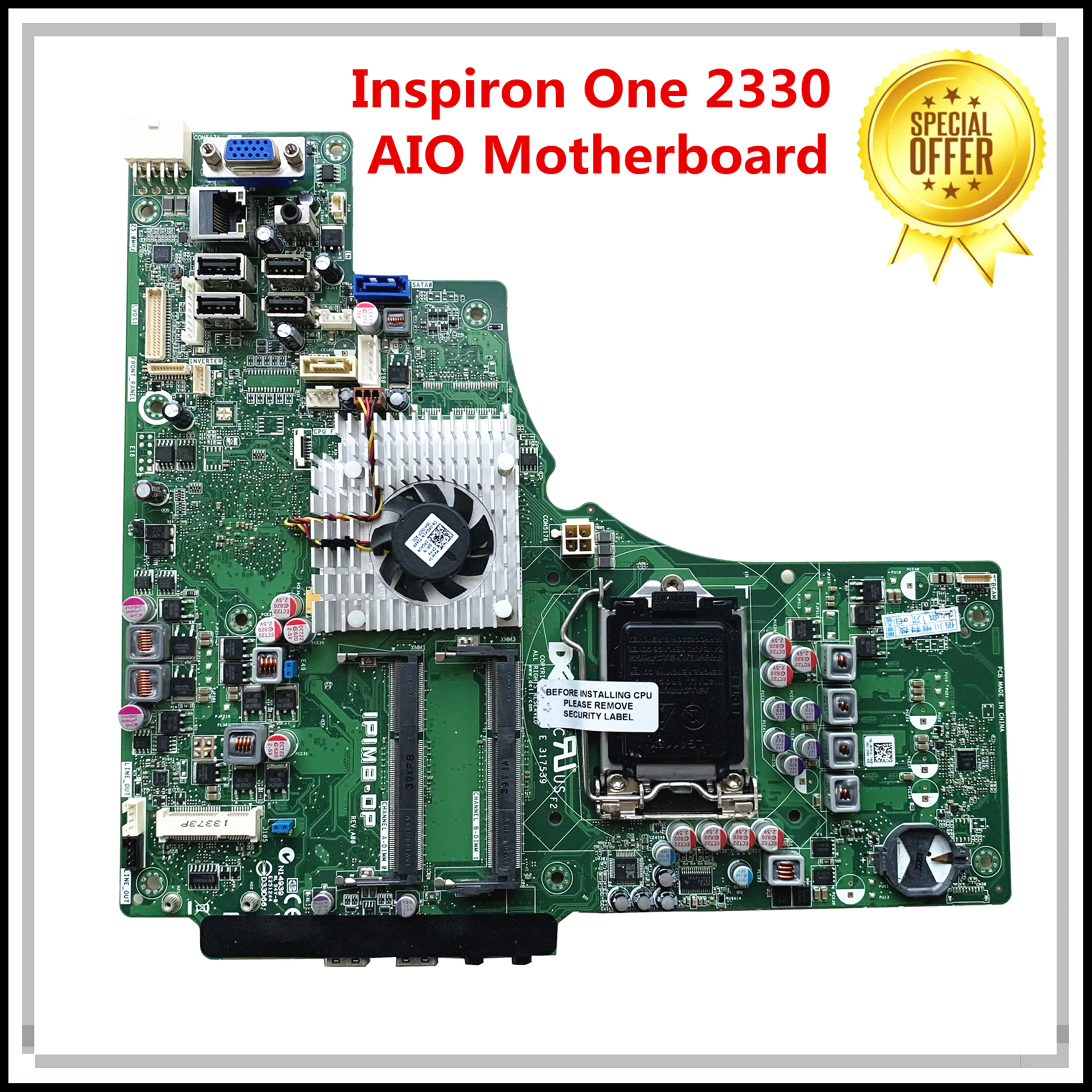 Для DELL Inspiron One 2330 материнская плата AIO с HD 7650A 1GB GPU CN-09JR1D 09JR1D IPIMB-OP DDR3 MB 100%
