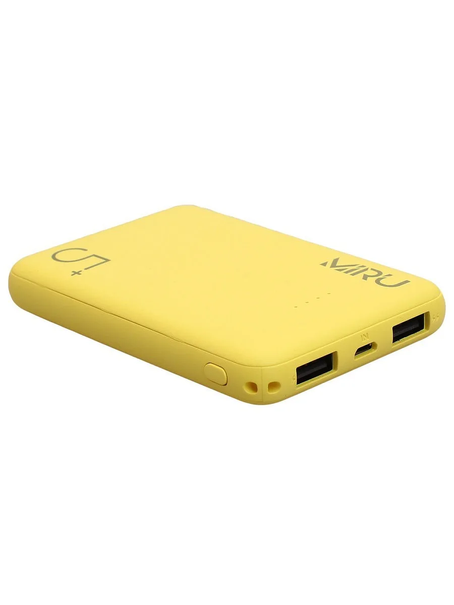 Внешний аккумулятор MIRU Li Pol 5000 mAh желтый|Внешние аккумуляторы| |