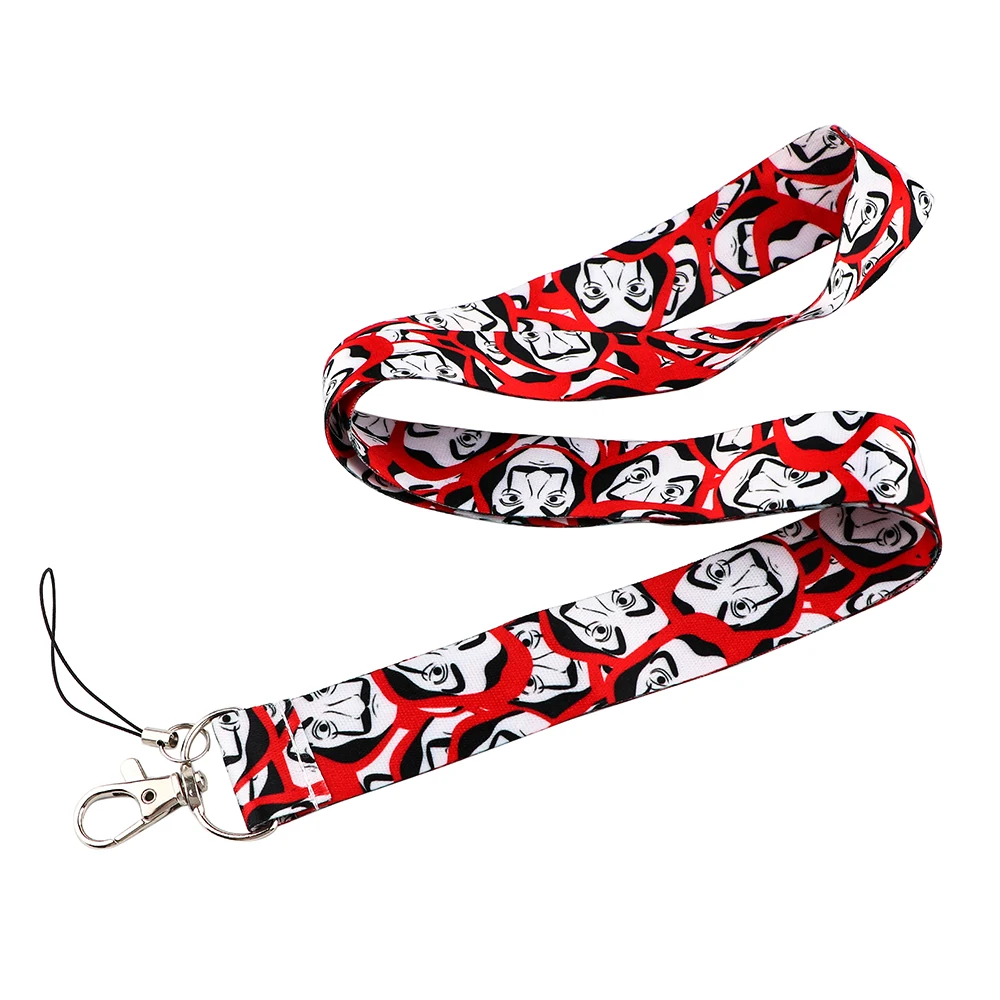 

JF1117 Red Cartoon Neck Strap Lanyards for Key ID Card Gym Cell Phone Strap USB Badge Holder Rope Pendant Keychain Rope