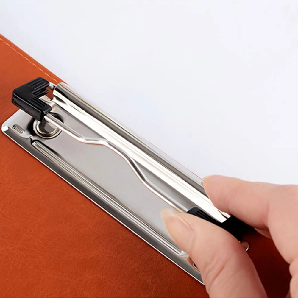 

A5 Stationery Storage PU Leather Office School Home Student Flip Document Bags Business Clip Board File Folder Portable