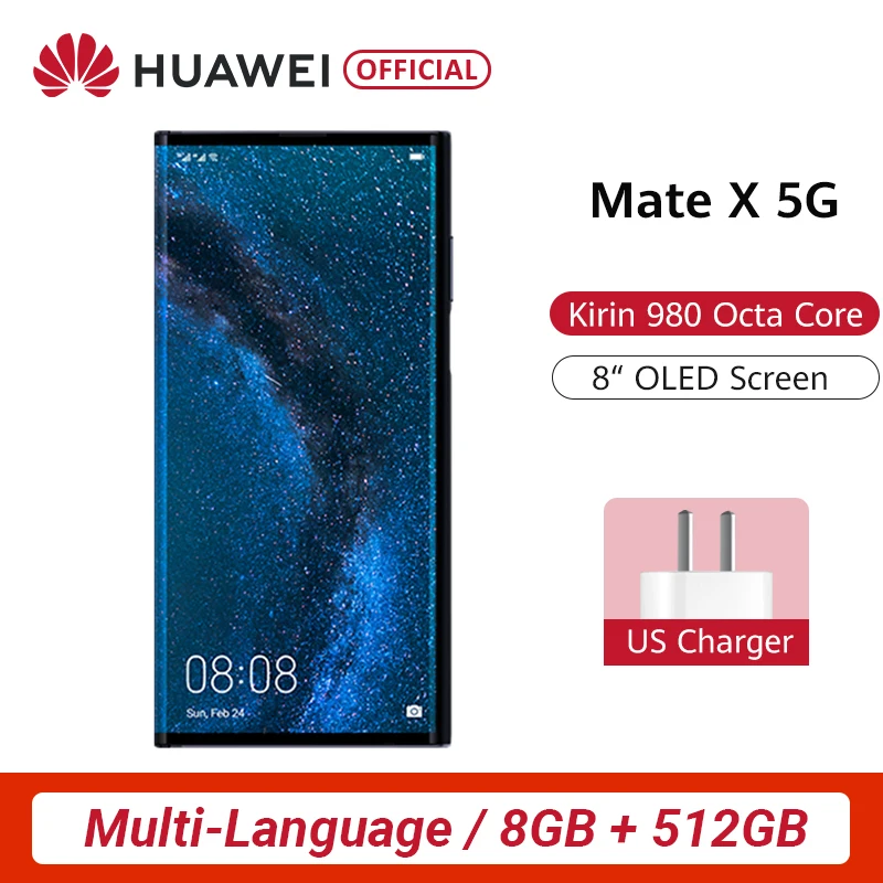 Предпродажа оригинал huawei mate X складной экран смартфон 6 дюймов тройная камера 55 Вт
