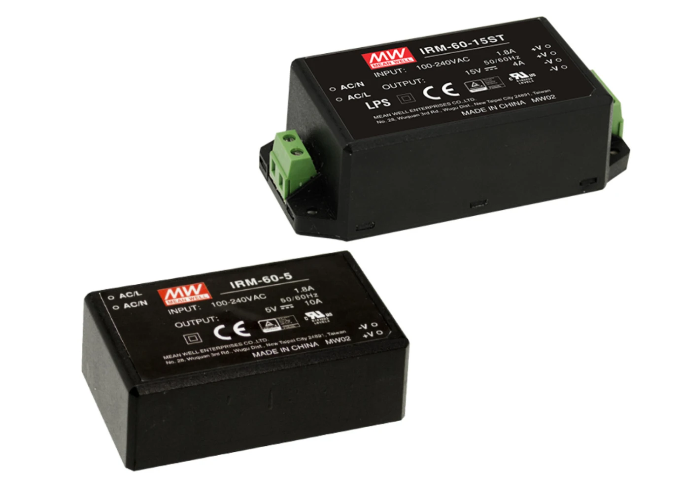 Бренд MEAN WELL представляет IRM 60 15ST 15V 4A meanwell Вт Винтовые клеммы стиль|meanwell 15v|screw