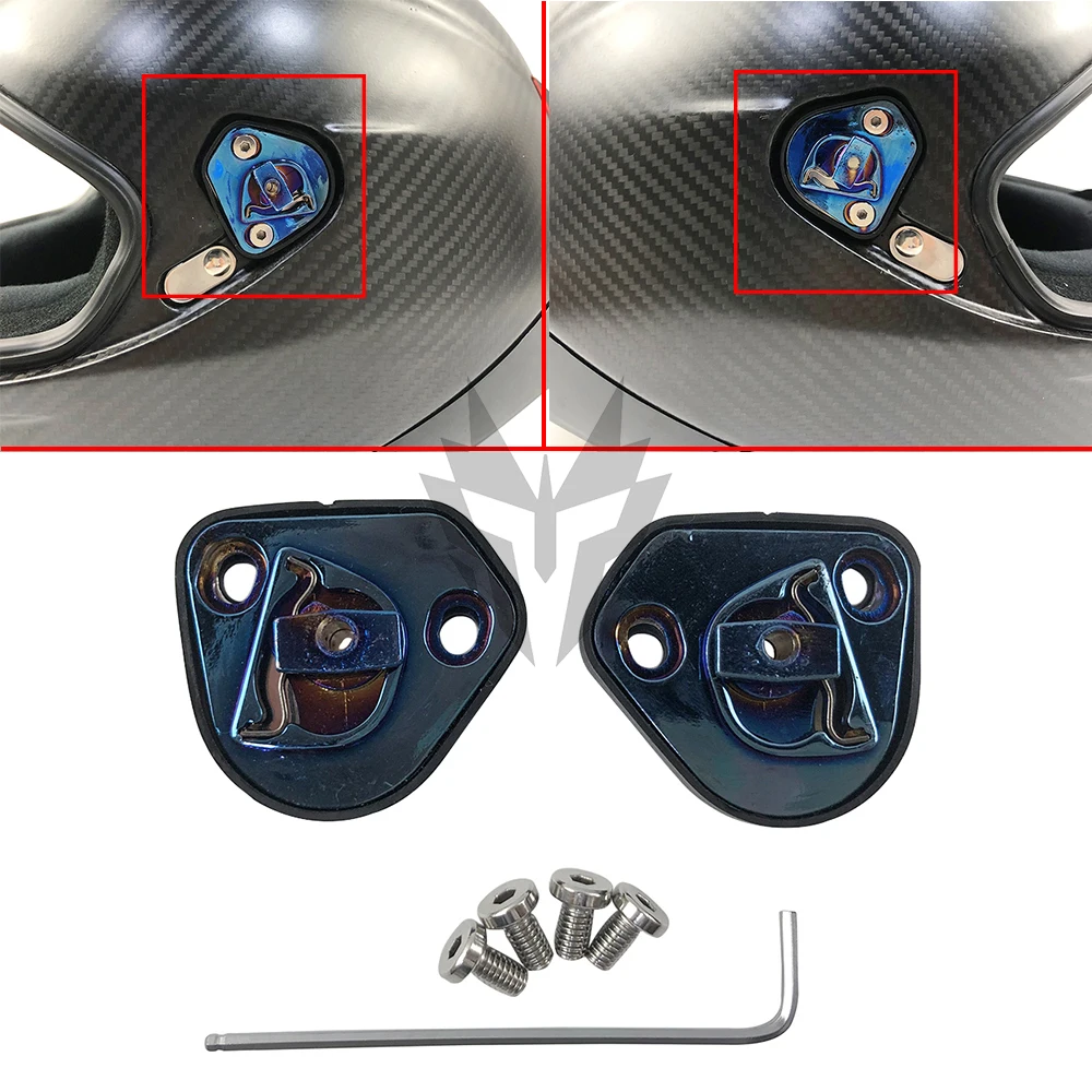 For AGV Pista GP R RR Motorcycle Helmet Accessories A Pair of Pivot Kit Base Plate with Four Screws | Автомобили и мотоциклы