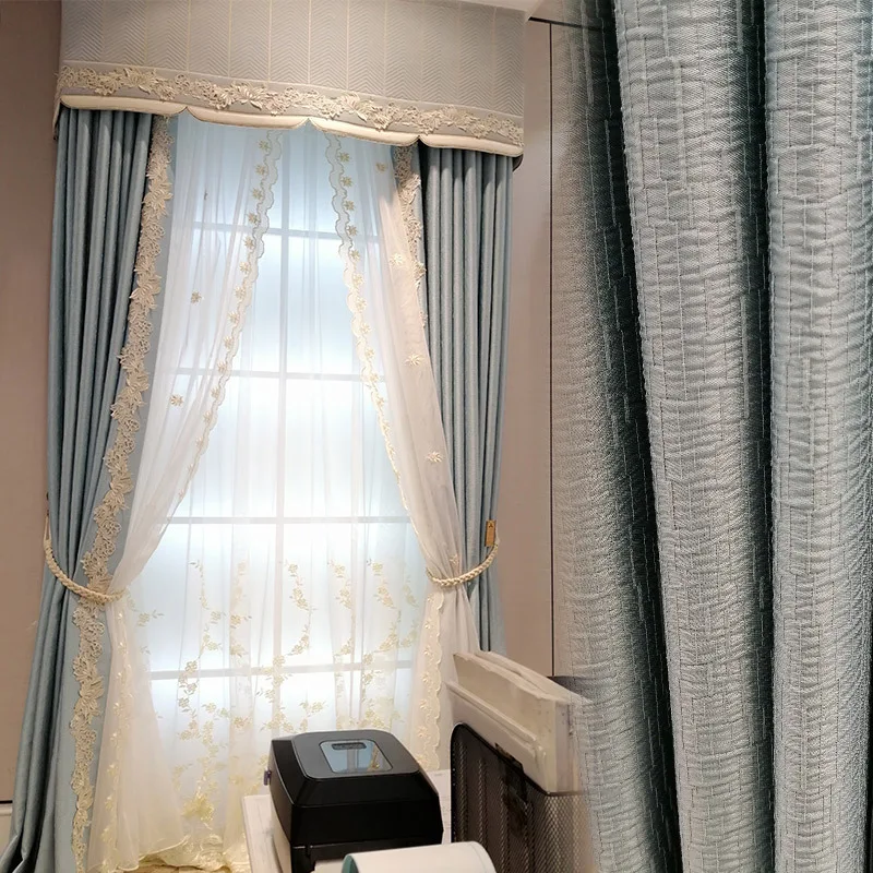 

Curtains for Living Room Dining Bedroom Modern Minimalist Nordic Balcony High Shading Heat Insulation Luxury Customization