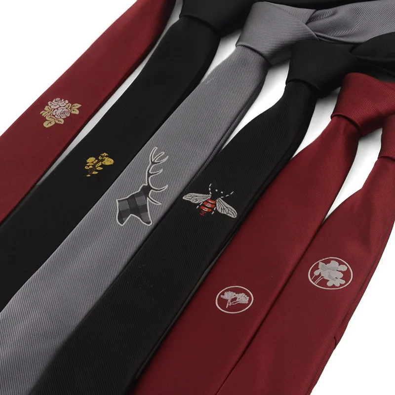 Мужской галстук с рисунком животных красный синий серый чистый цвет узкий для