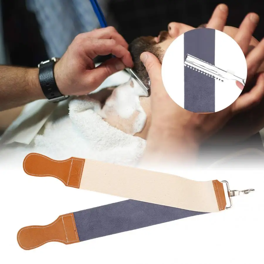 Двусторонний из искусственной кожи ремень прямо бритья Ножи Точилка Для Заточки